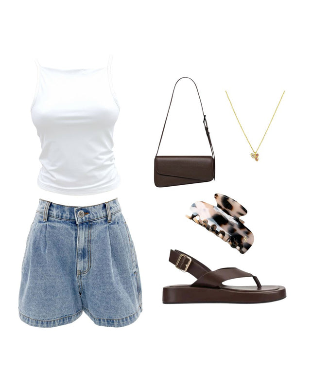 Tatum Denim Short Clear Water Blue