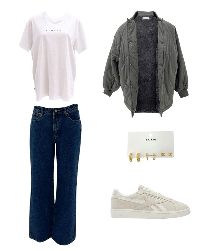 Harrison Quilted Jacket Charcoal