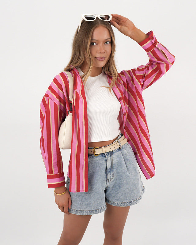 Hutton Shirt Renata + Tatum Denim Short Clear Water Blue