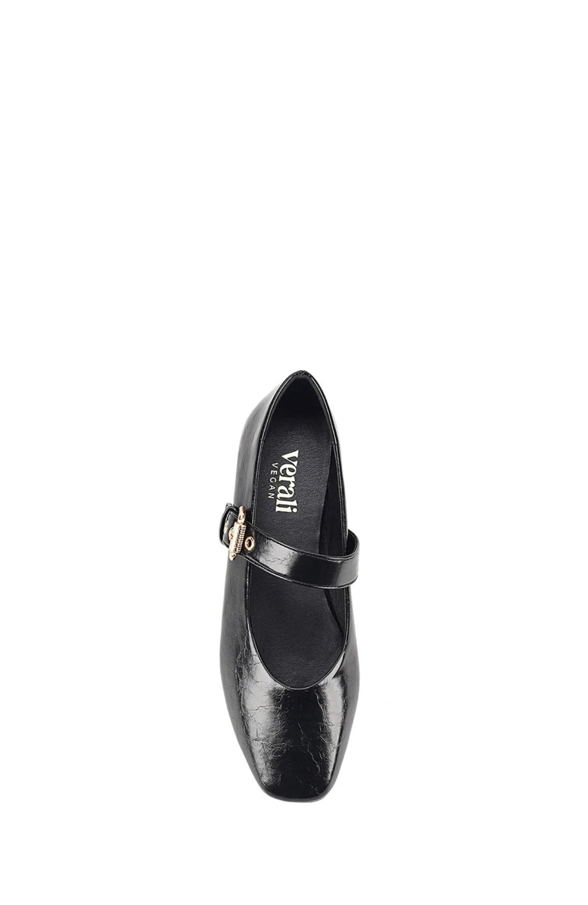 Europe Mary-Jane Flats Black Crinkle