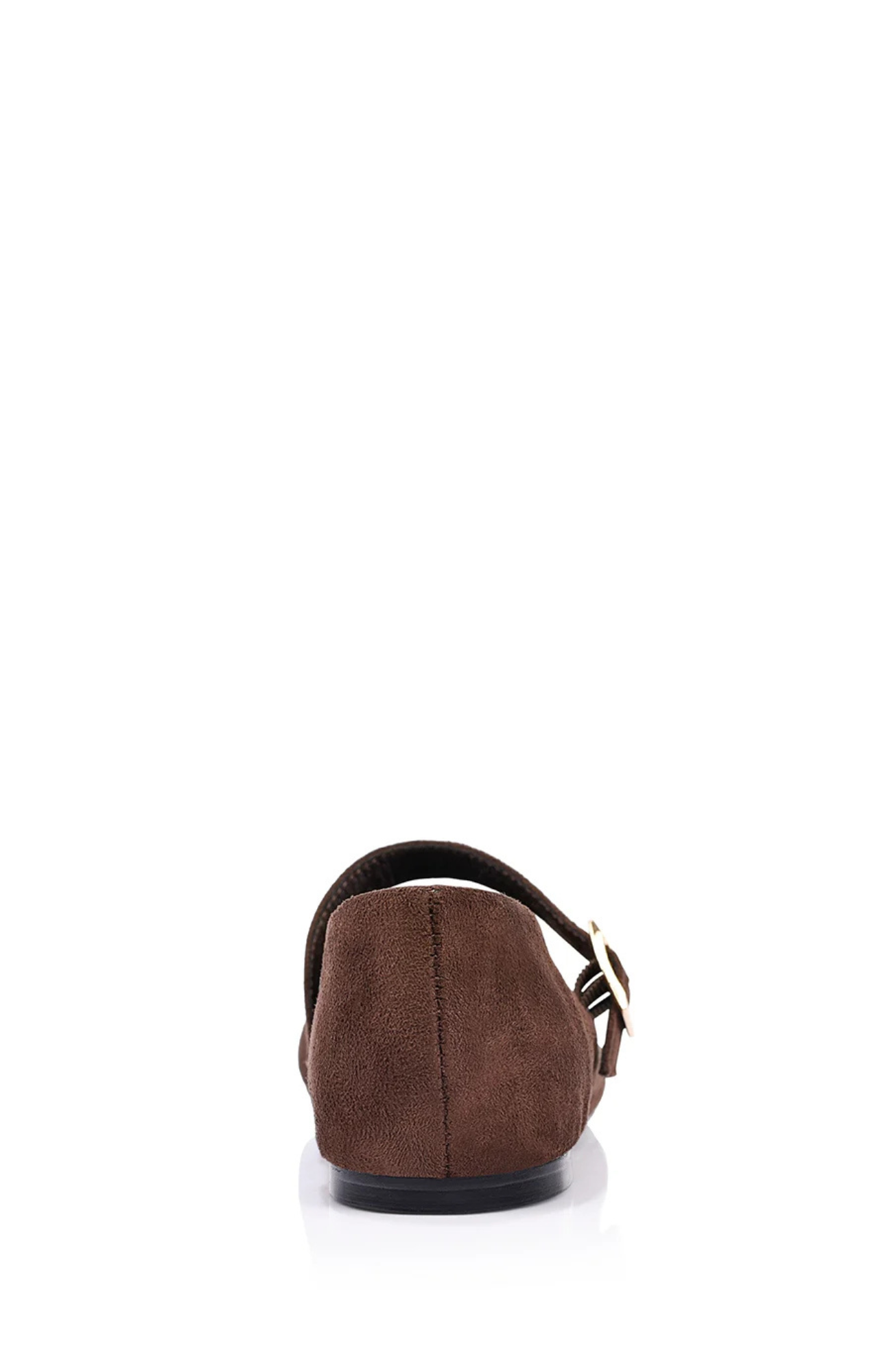 Alaska Mary-Jane Flats Chocolate Brown Micro