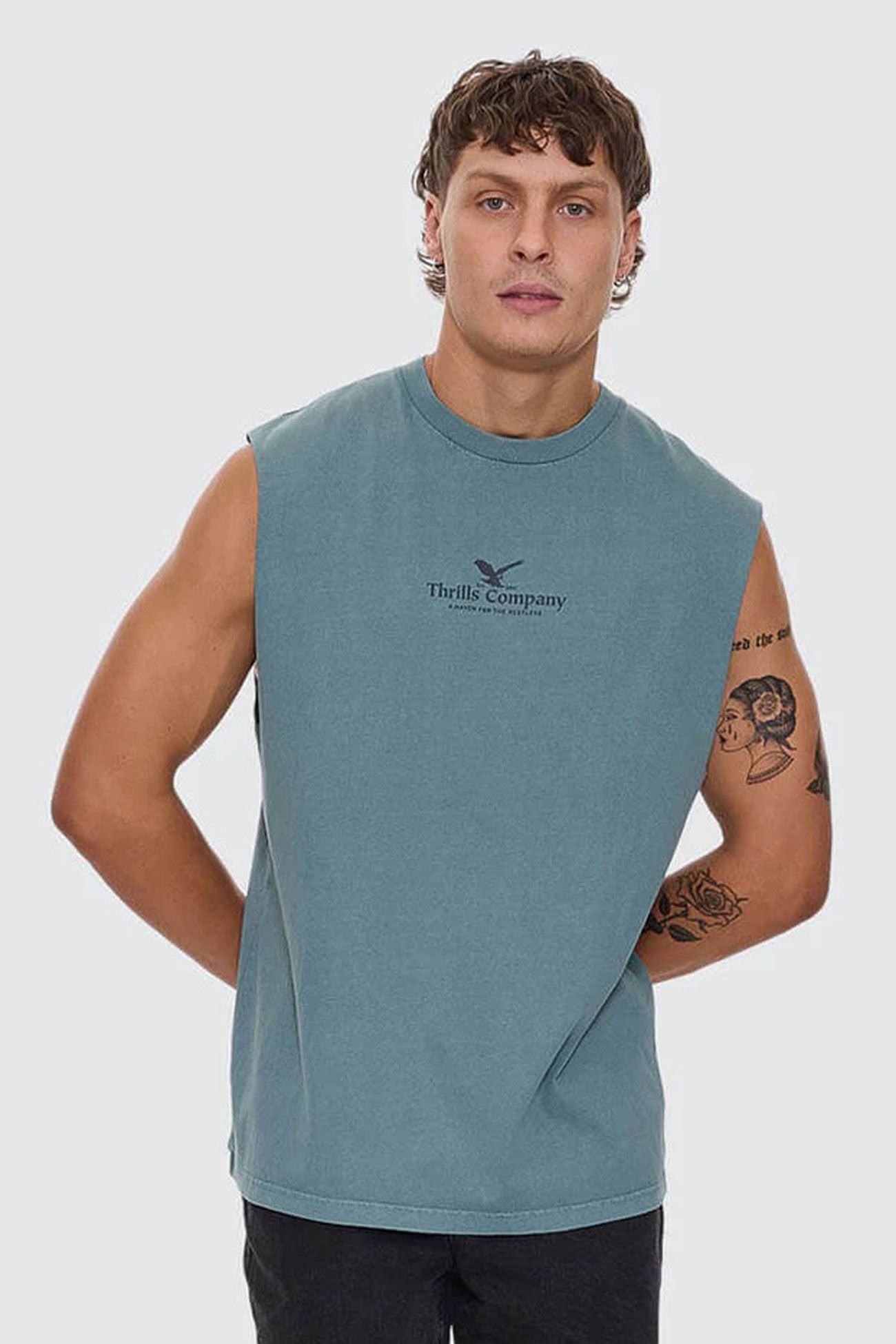 A Haven For The Restless Merch Fit Muscle Tee Green Coast