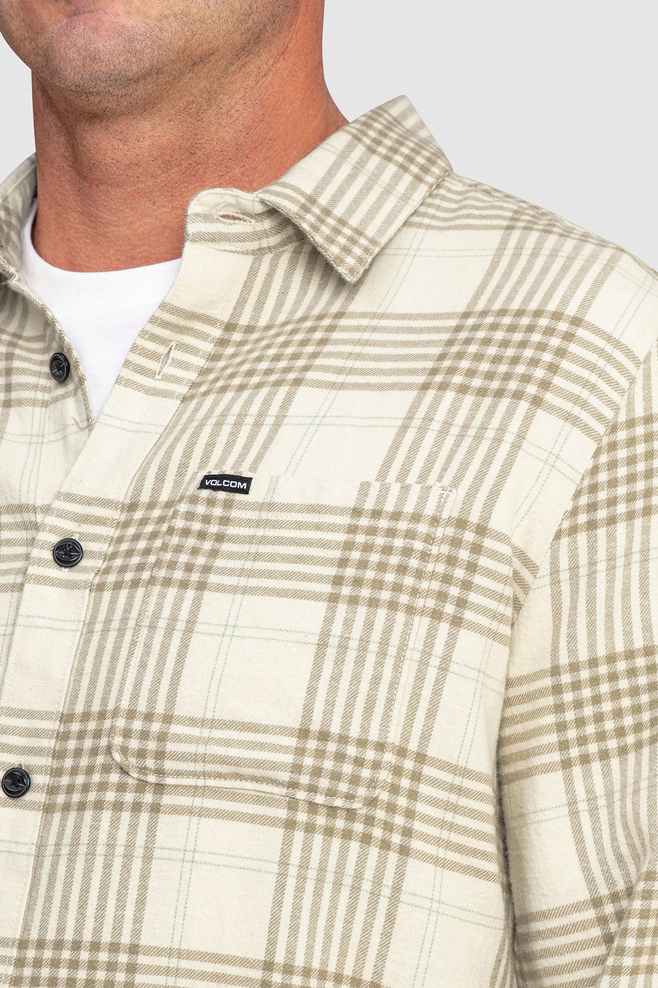 Caden Plaid Long Sleeve Shirt Dirty White