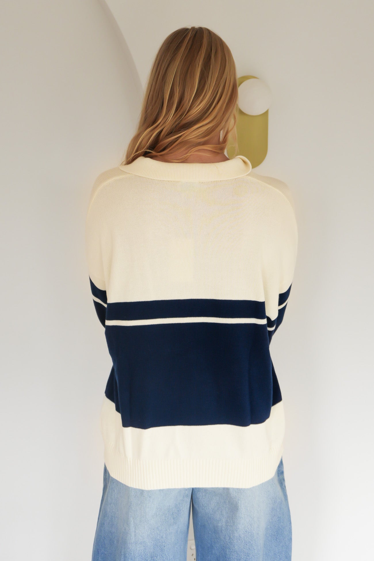 A 99 Rugby Knit Blue Stripe