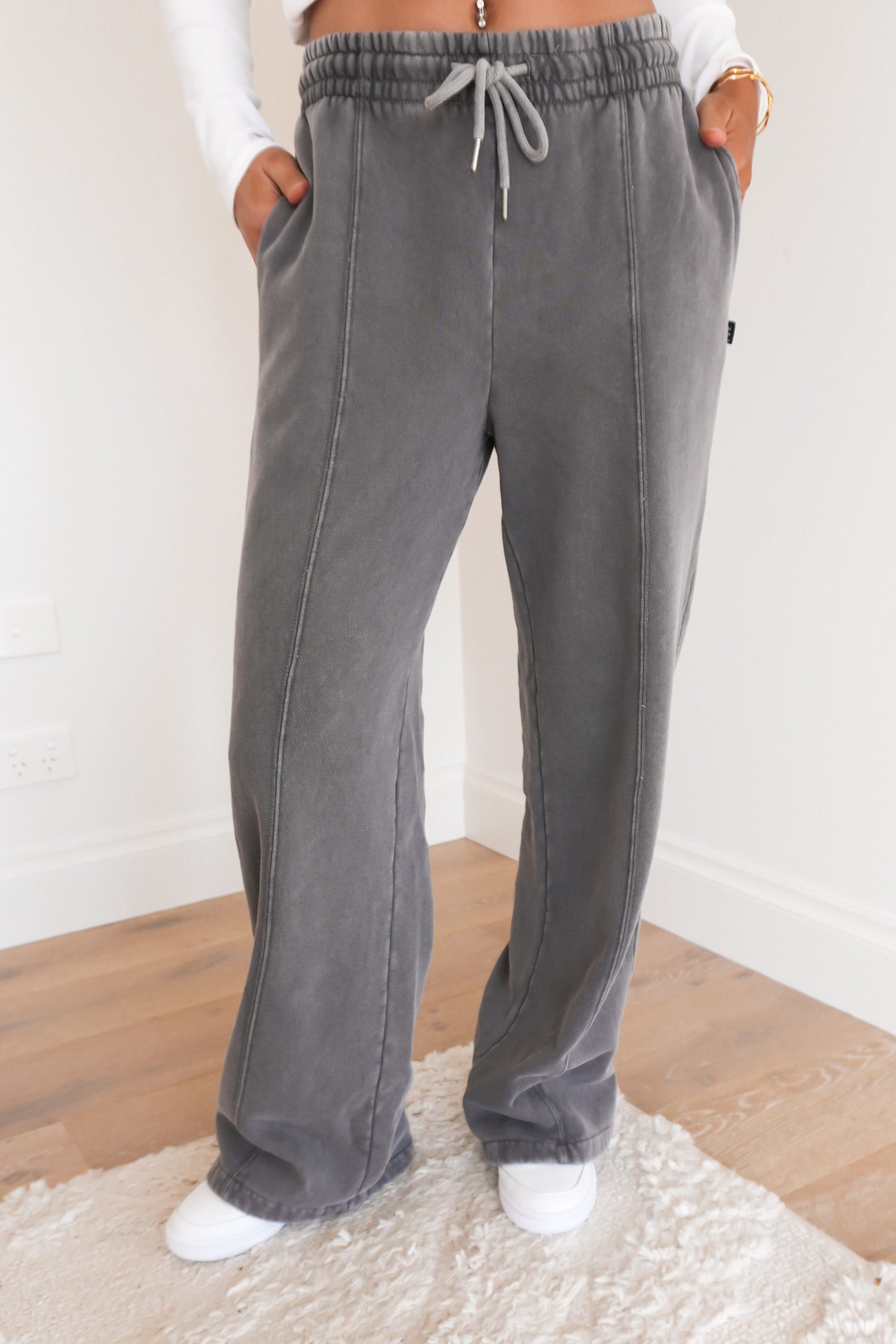 AAE Vintage Wide Leg Trackpant Charcoal