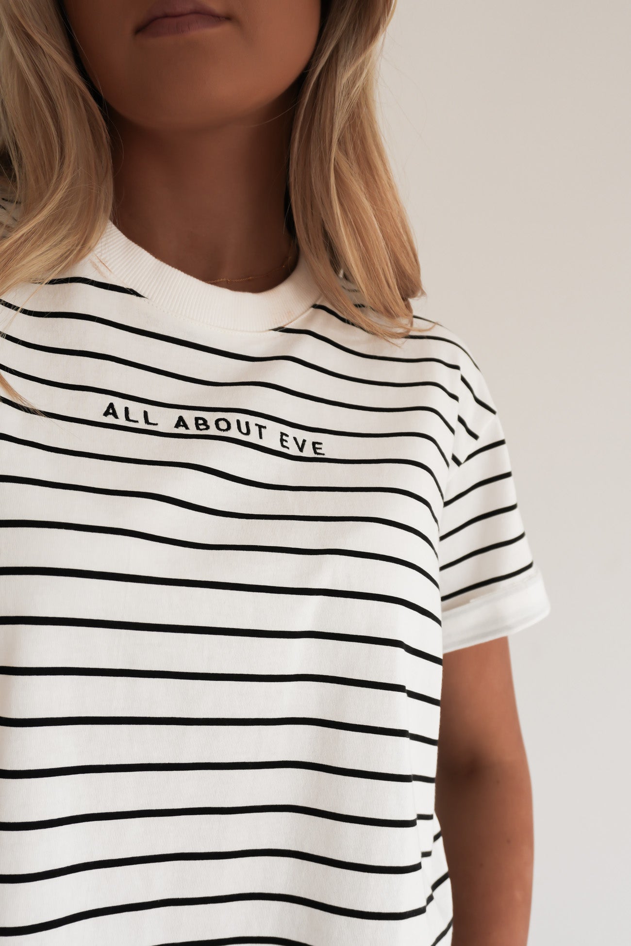 AAE Washed Stripe Tee Black