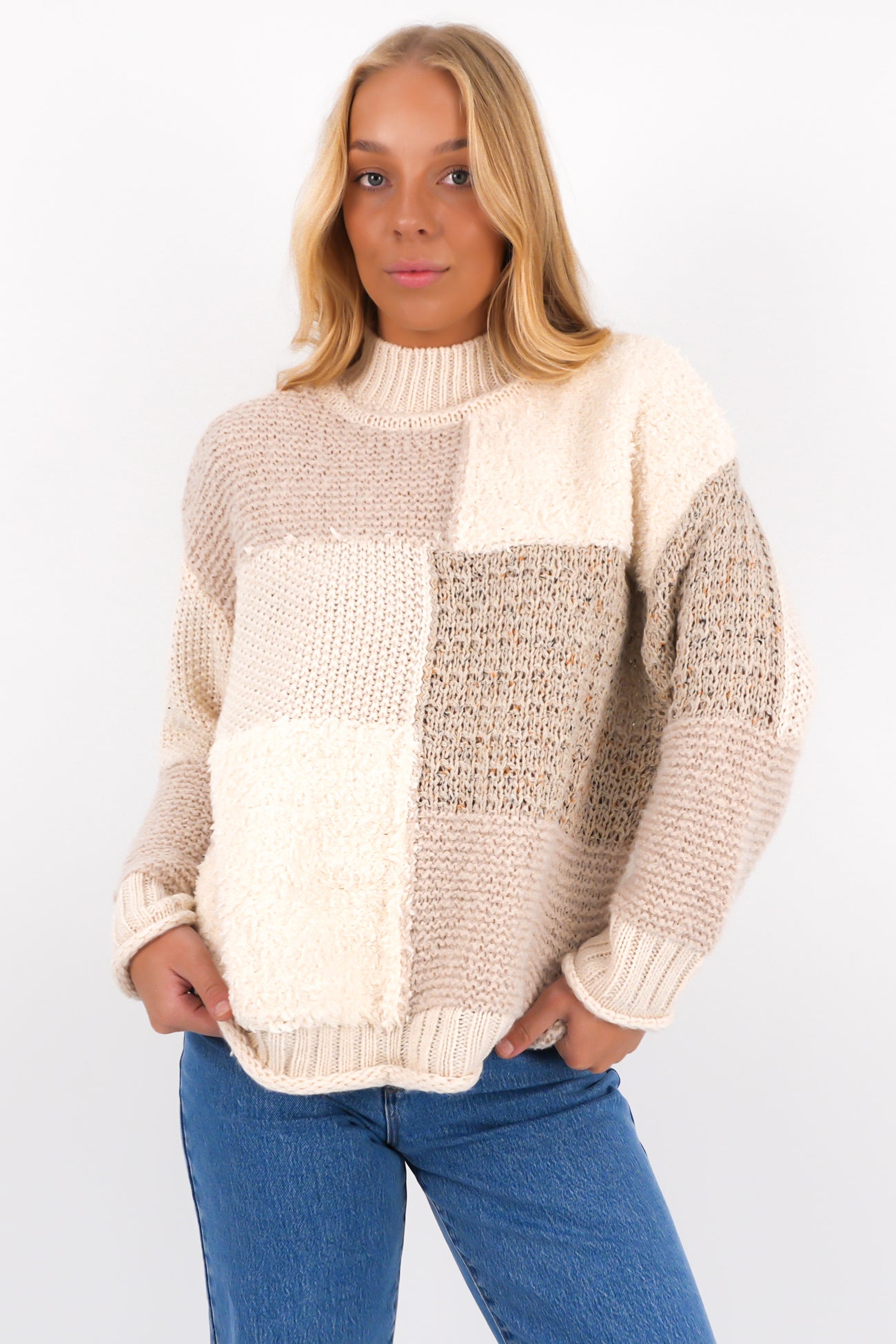Abbie Knit Latte Ivory