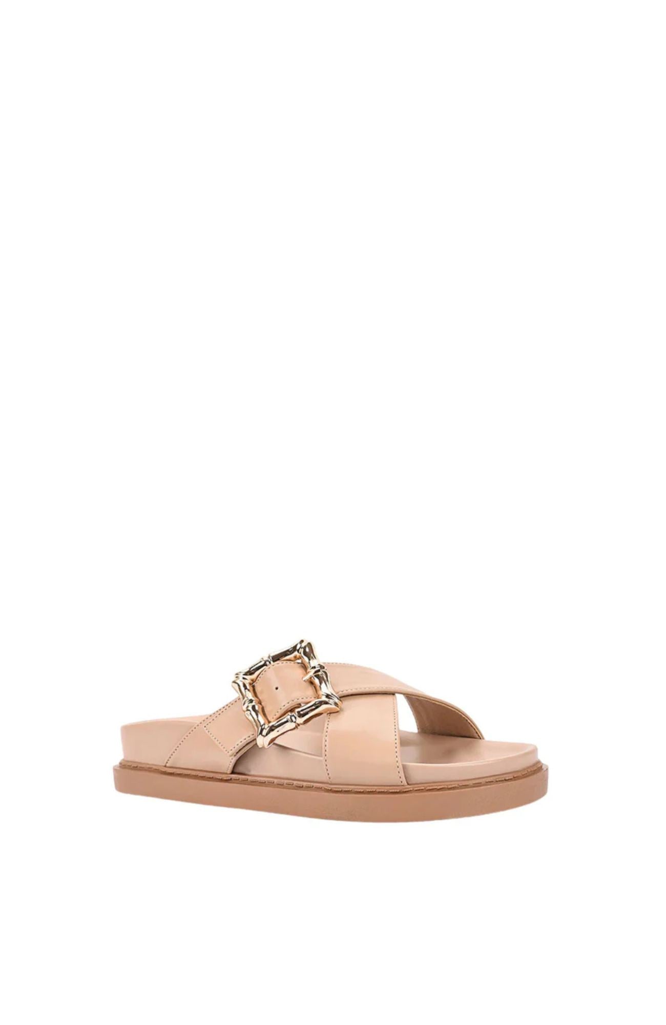 Bradford Footbed Slides Beige