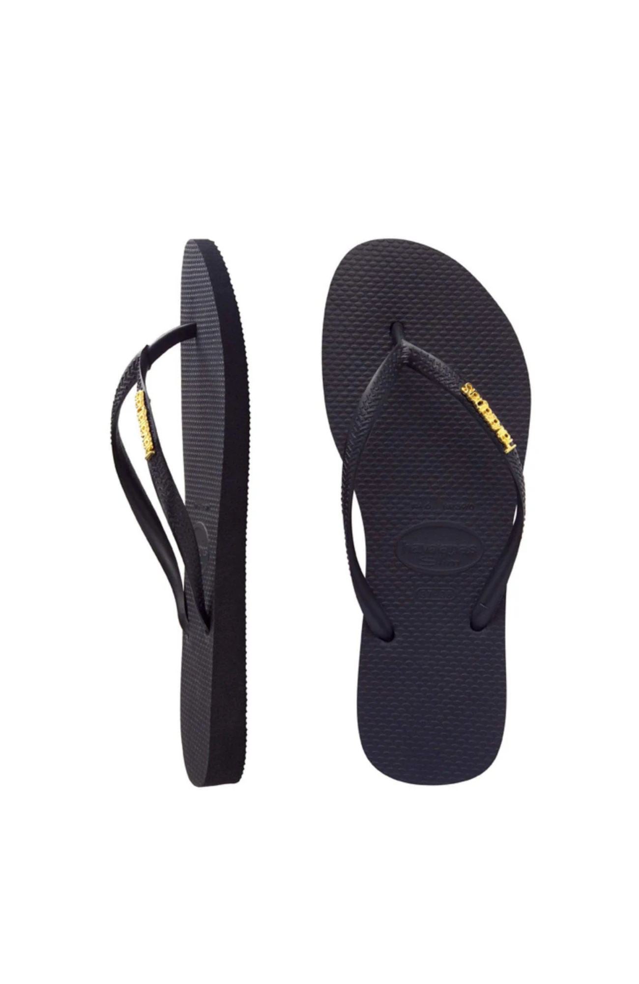 Slim Metal Logo Black Gold