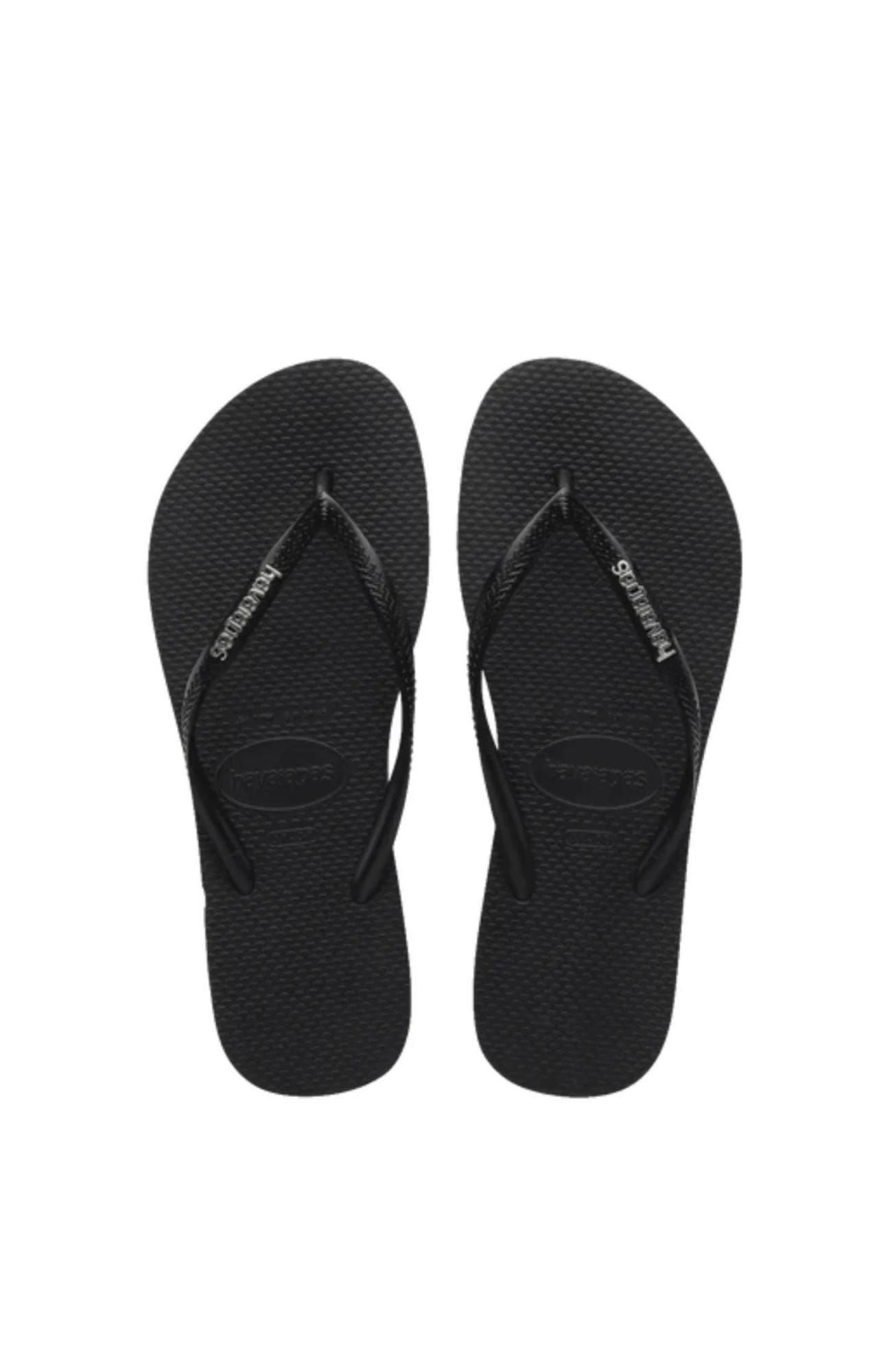 Slim Metal Logo Black Silver