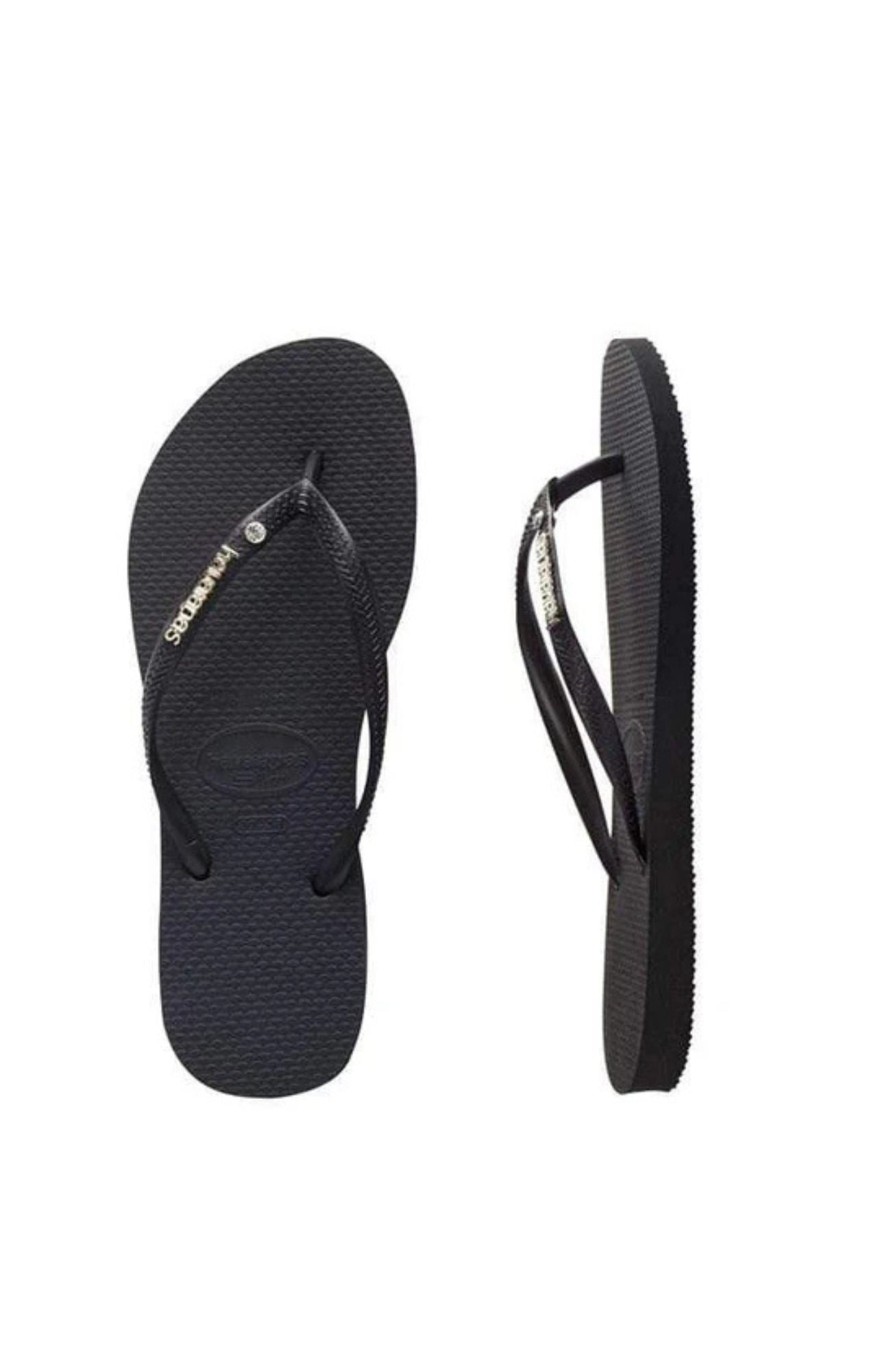 Slim Metal Logo Crystal Black