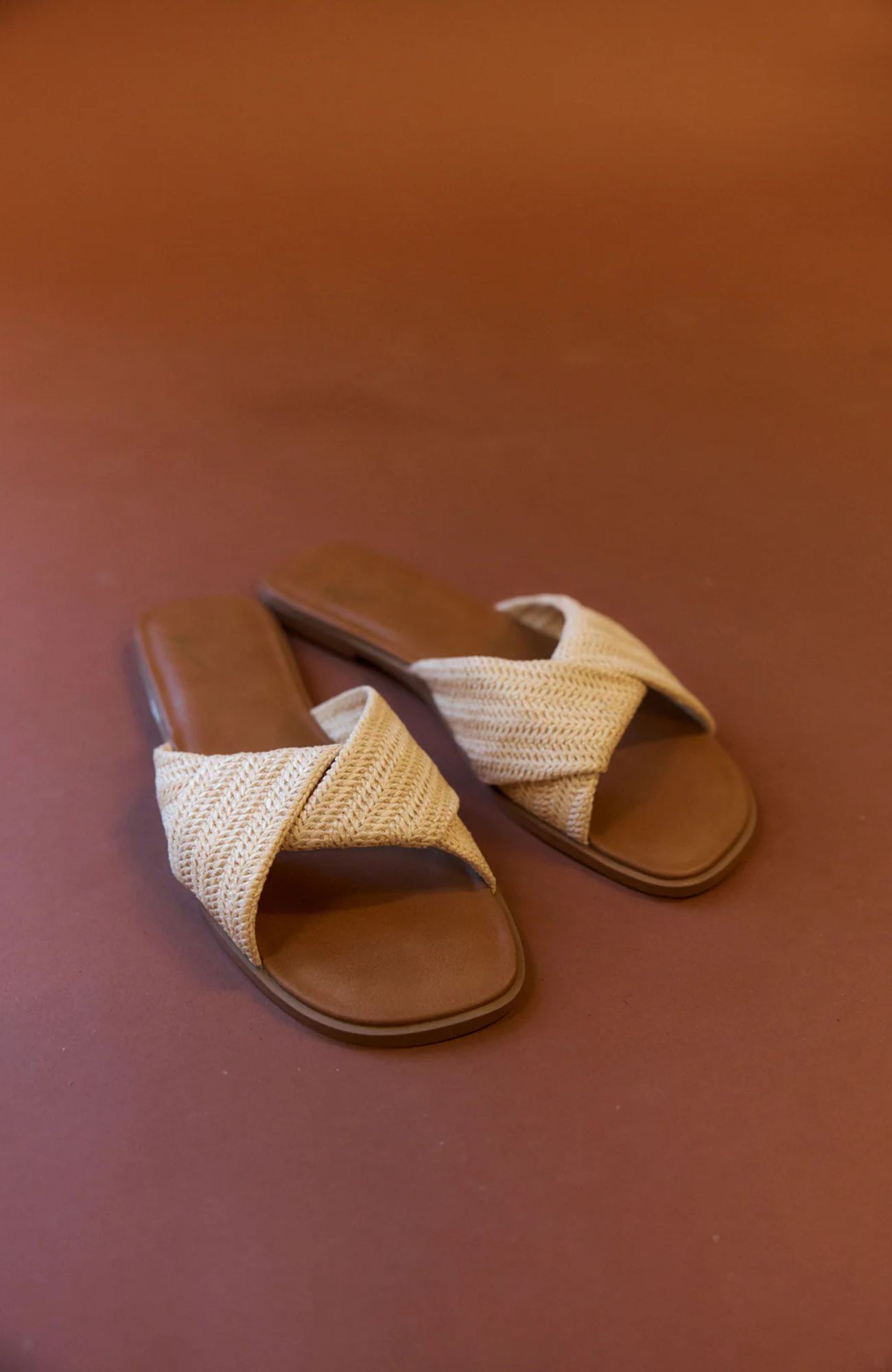 Sage Casual Slides Natural Raffia