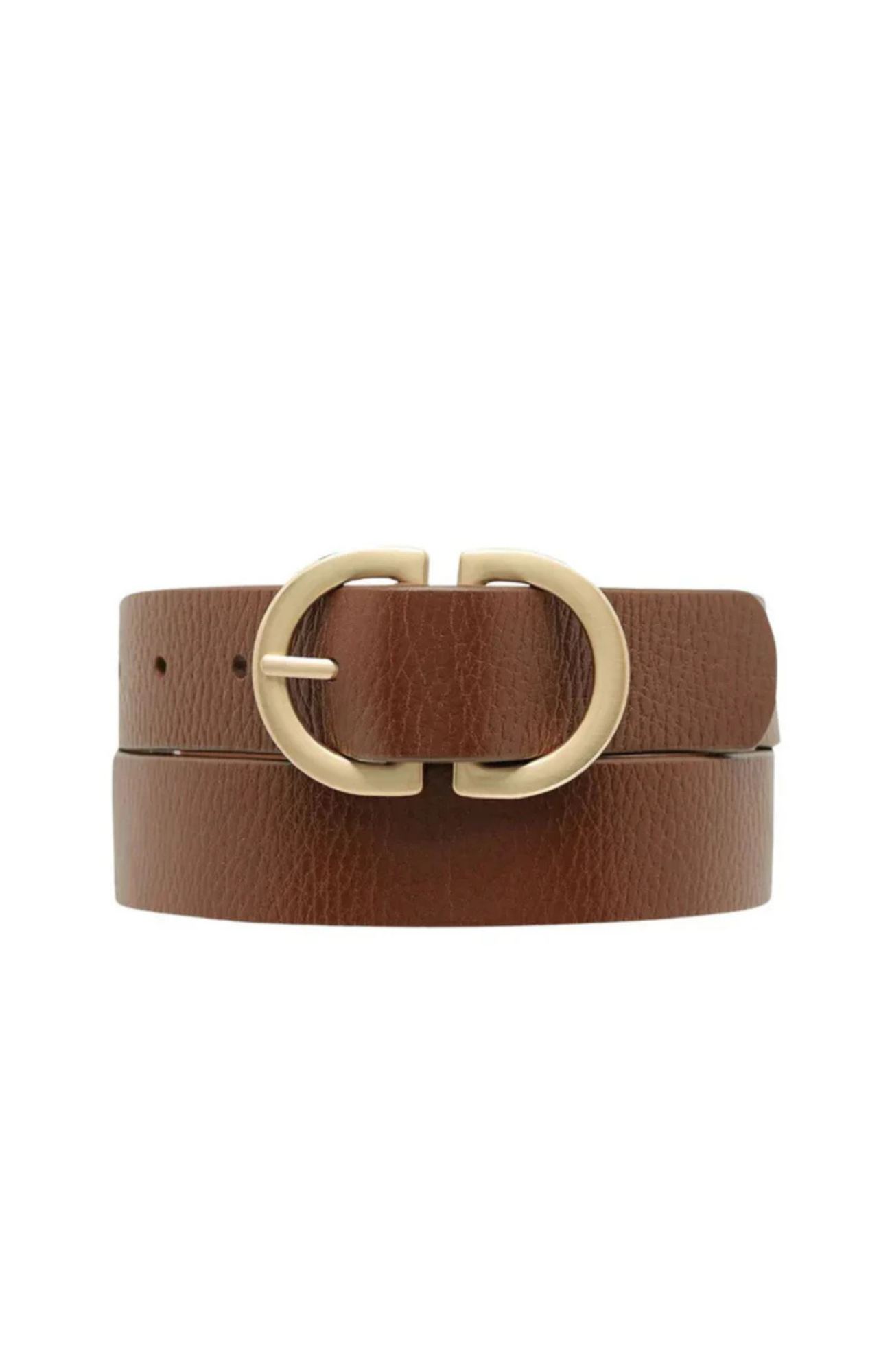 In Reverse Belt Tan Gold