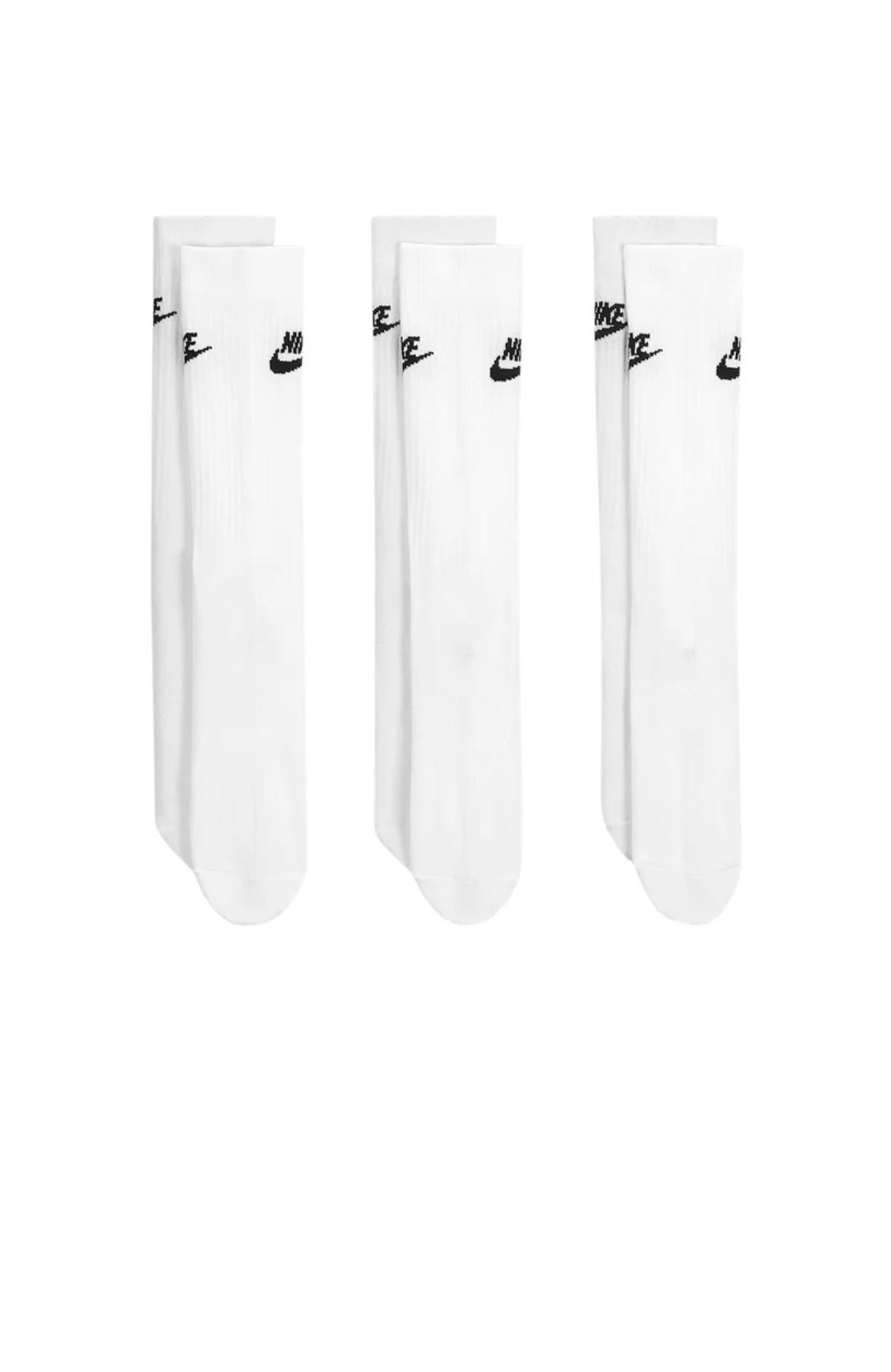 Nike Sportswear Everyday Essential Crew Socks 3PK White Black