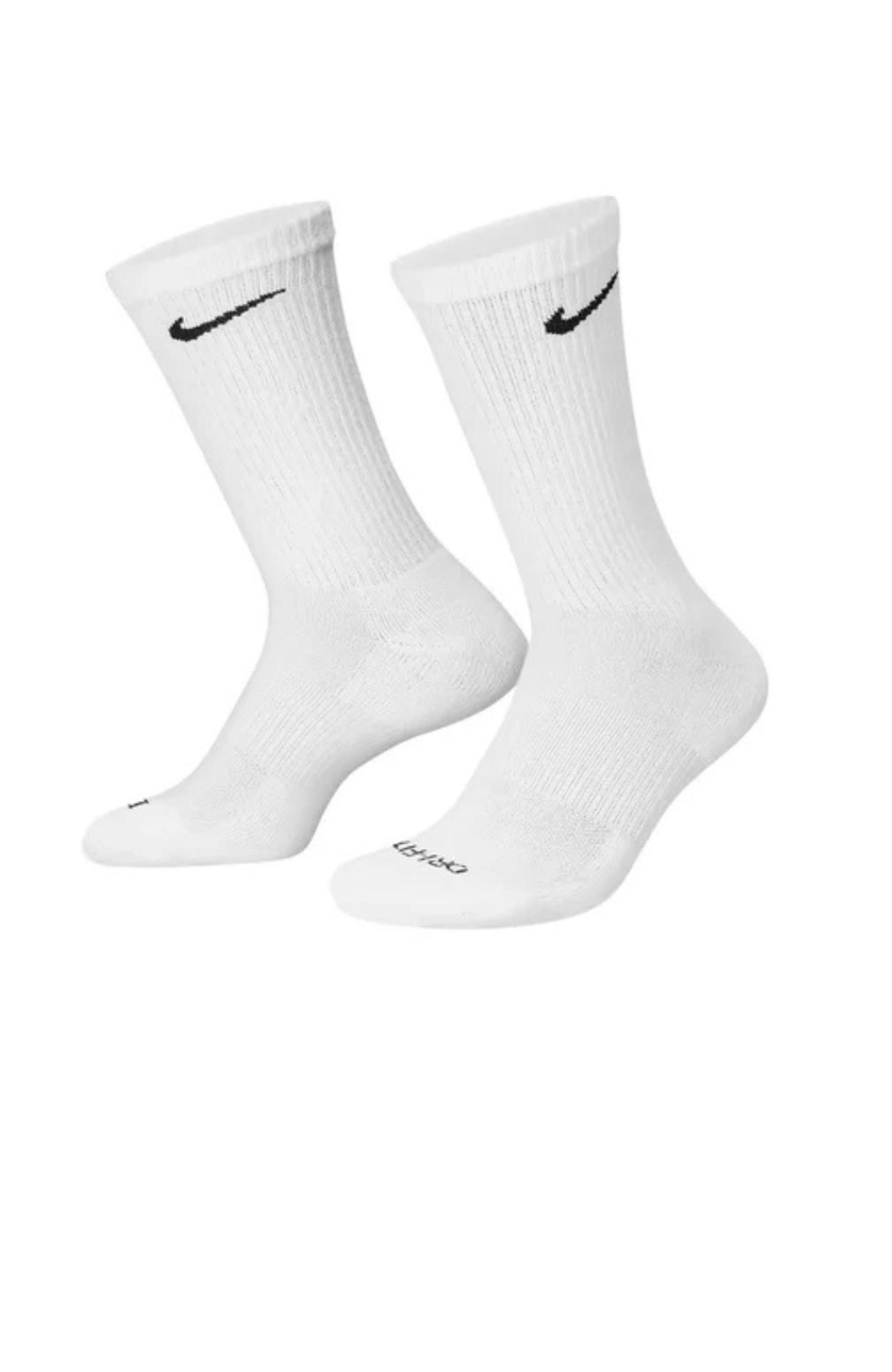 Nike Everyday Plus Cushioned Training Crew Socks 3PK White Black