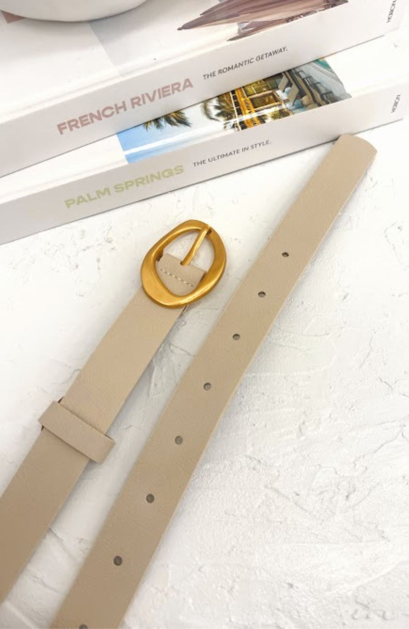 Jada Belt Beige Gold