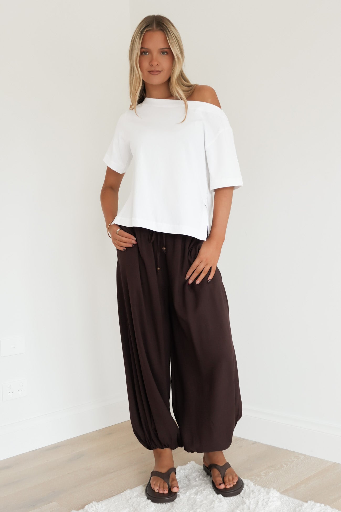 Aila Balloon Pant Chocolate