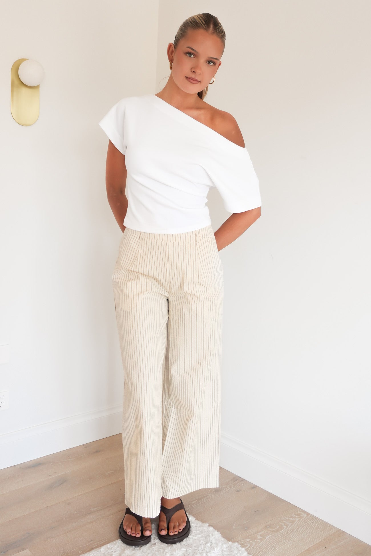 Ainsleigh Pant Cream Stripe