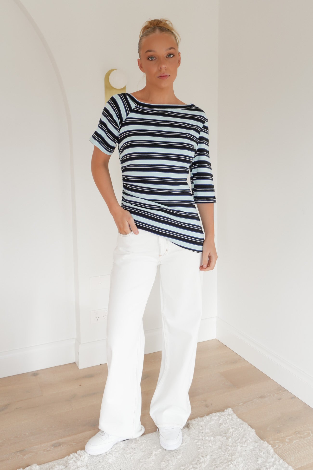Alana Top Blue Stripe