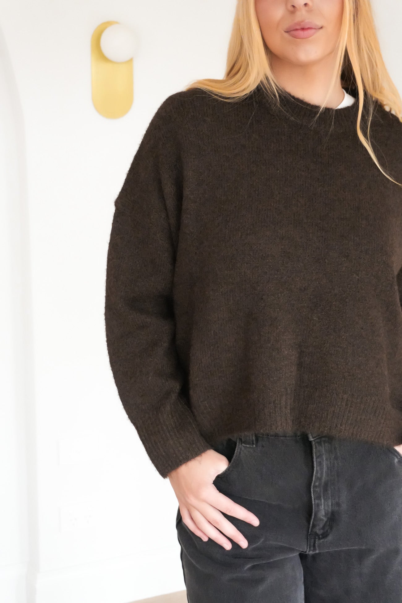 Alcie Knit Jumper Chocolate