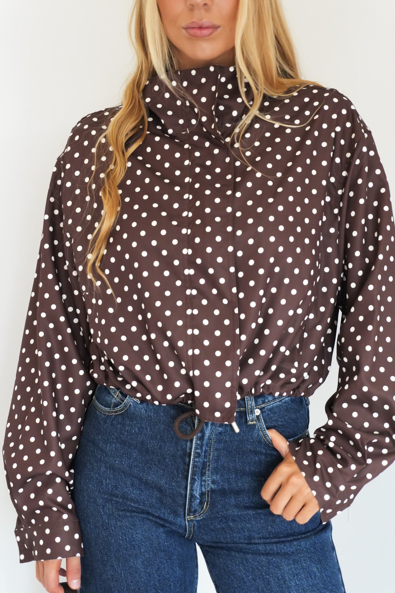 Aleks Jacket Brown Polka Dot