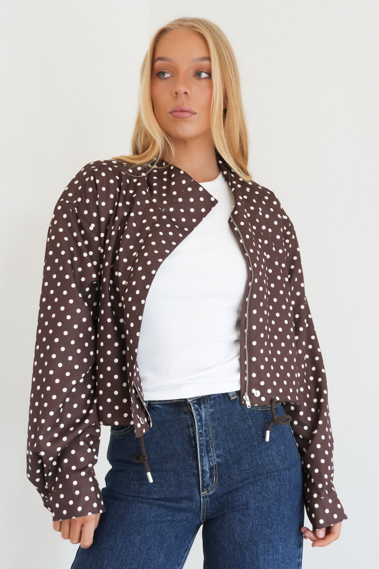 Aleks Jacket Brown Polka Dot