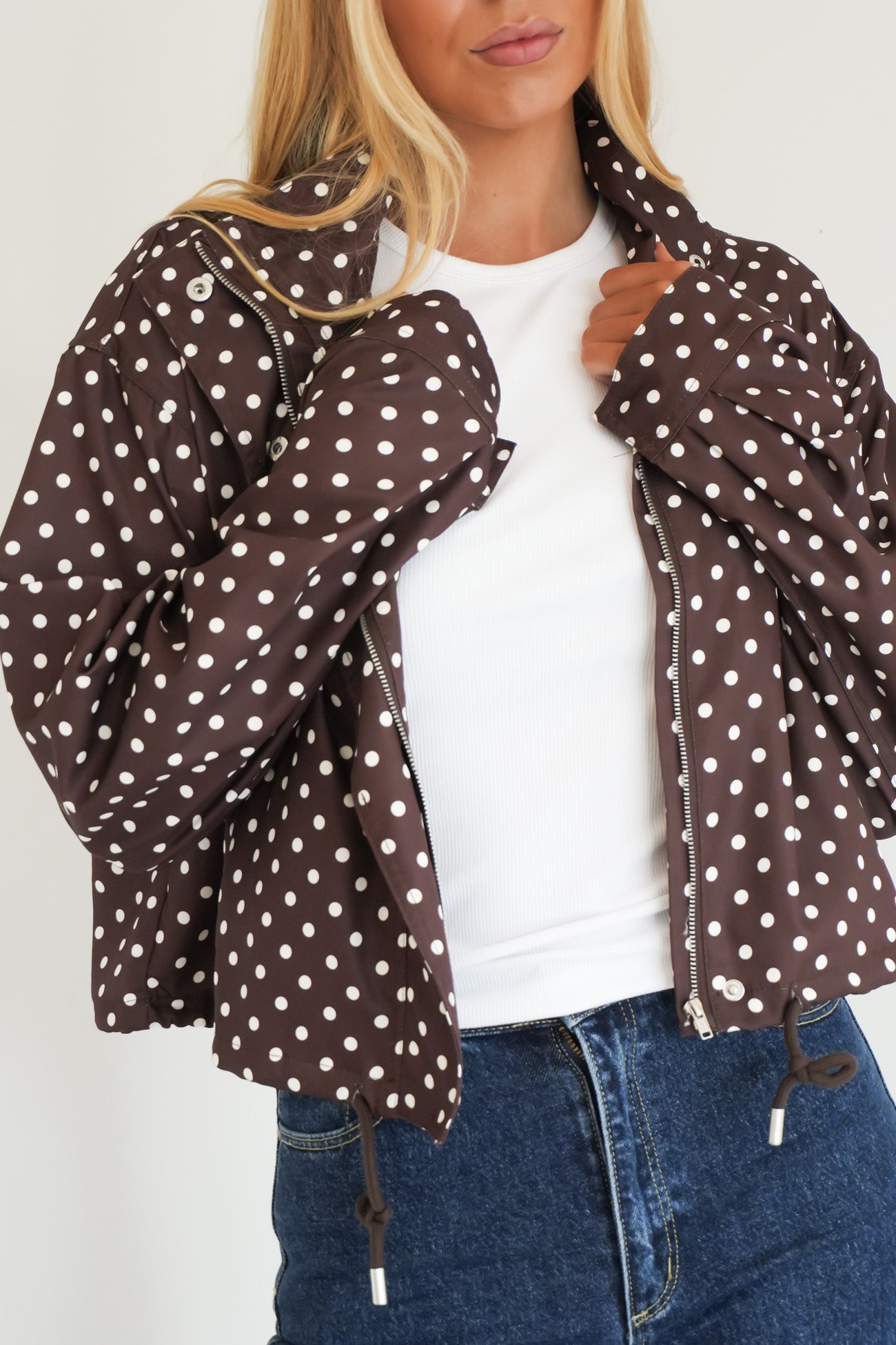 Aleks Jacket Brown Polka Dot