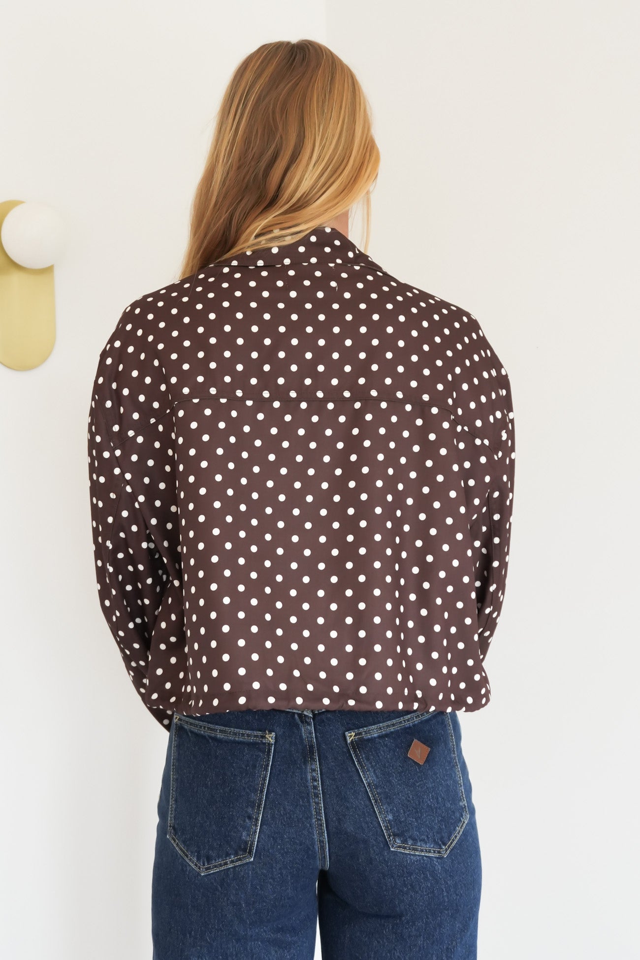 Aleks Jacket Brown Polka Dot