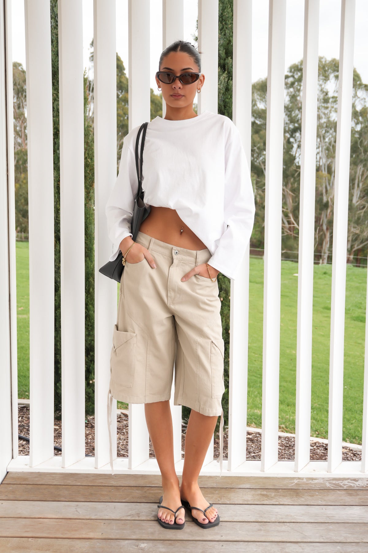 Alexia Cargo Jort Beige