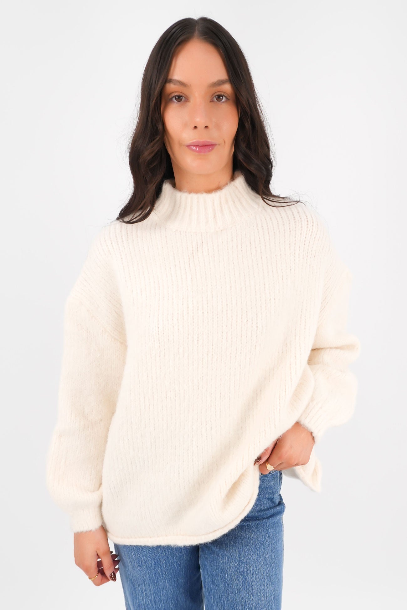 Alfie Knit Jumper Vanilla