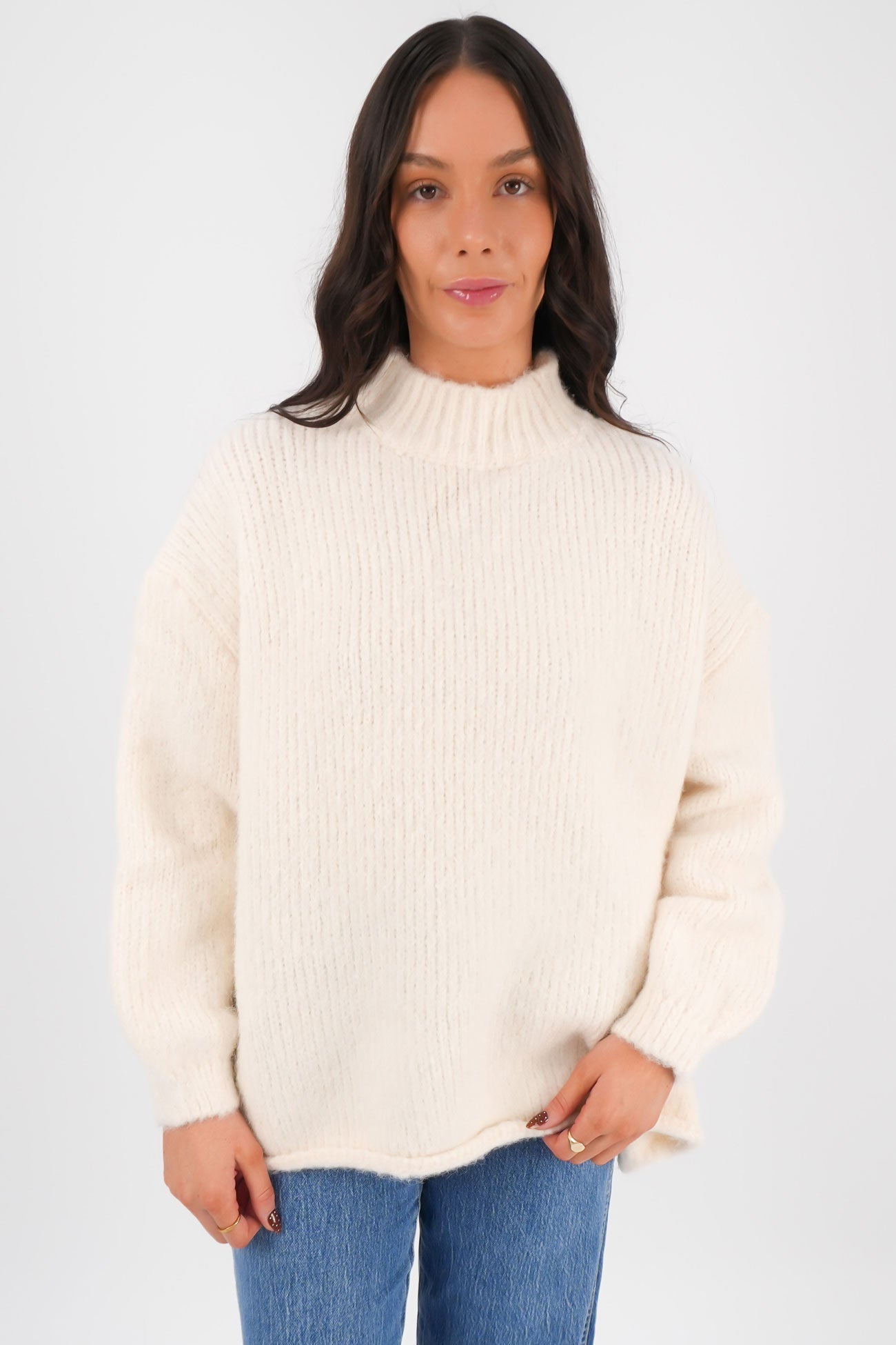 Alfie Knit Jumper Vanilla