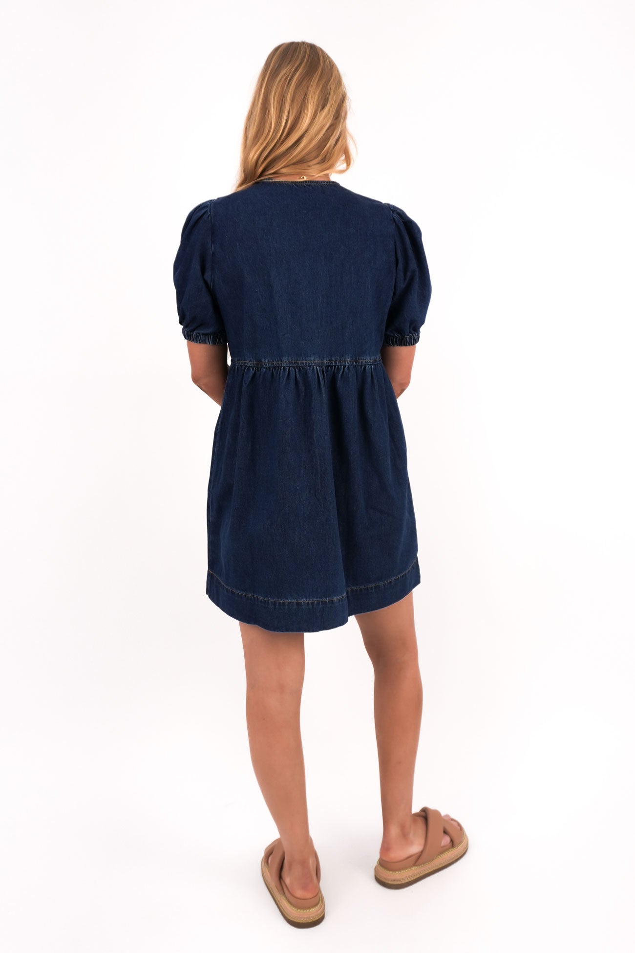 Amalie Mini Dress Dark Blue