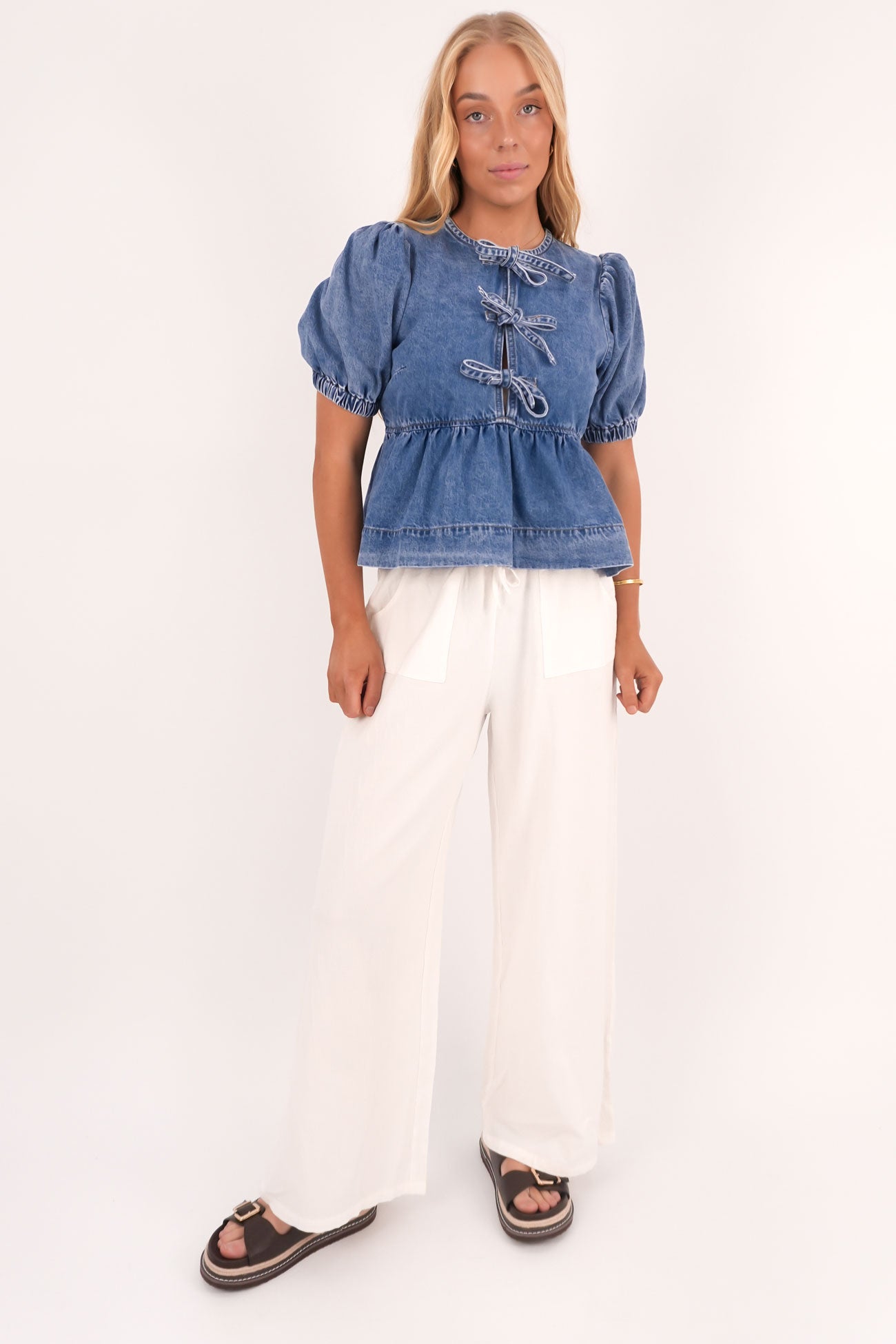 Amalie Tie Top Light Blue