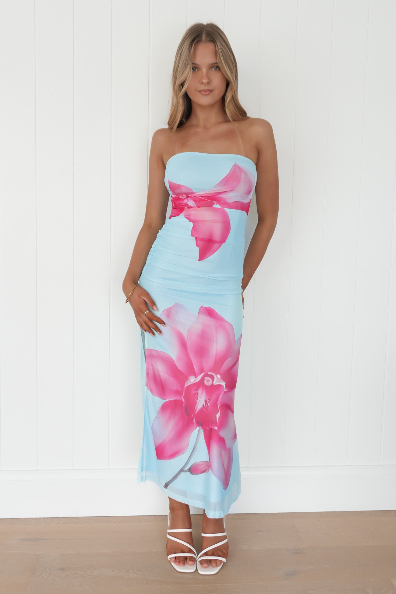 Amyra Maxi Dress Blue Lotus Floral