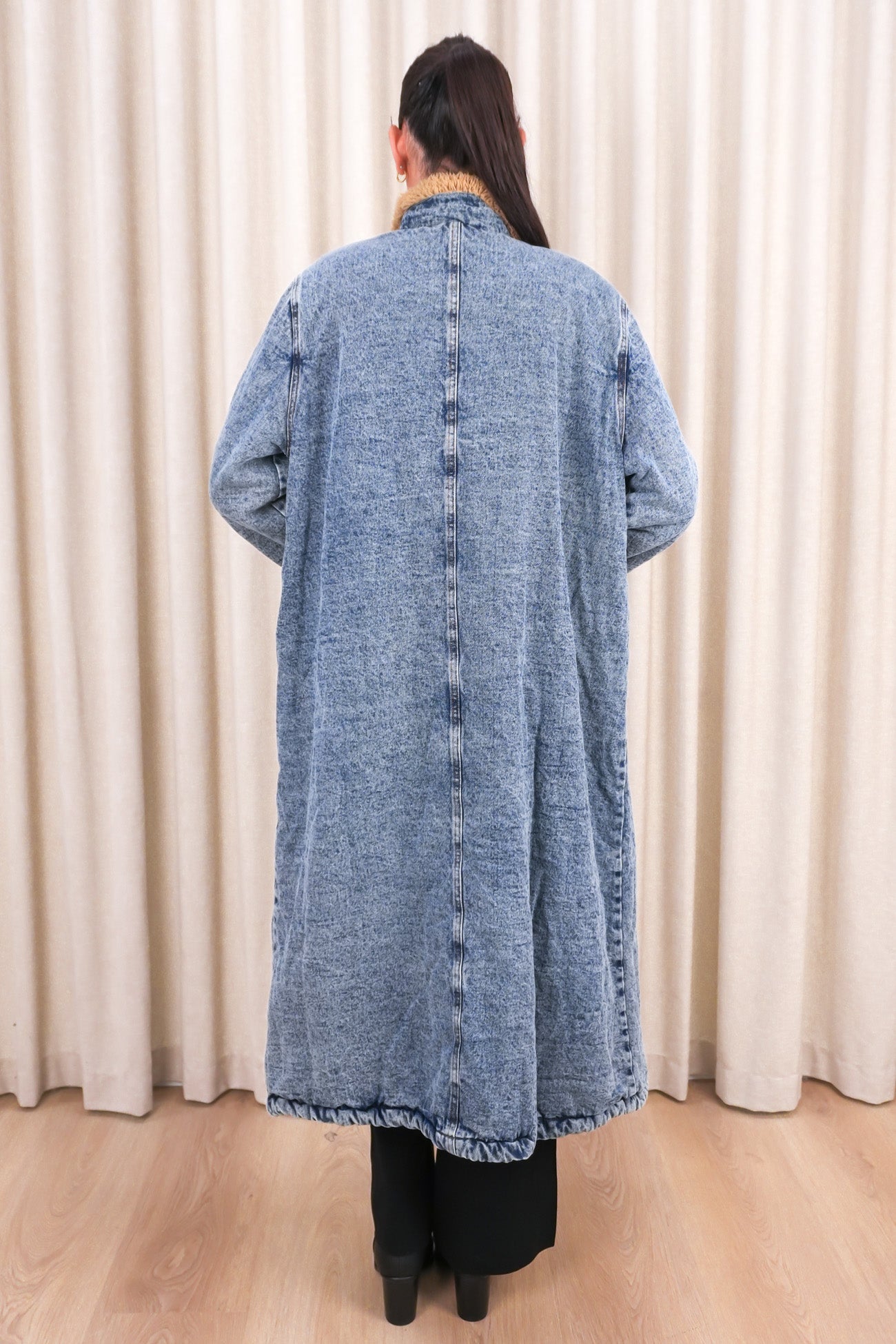Angelina Denim Coat Blue Acid Wash