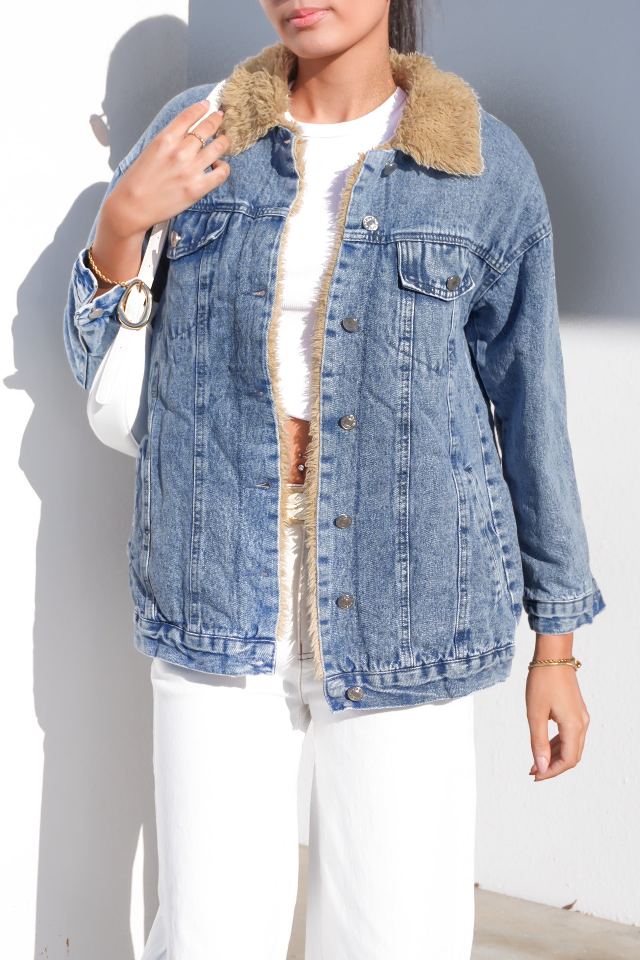 Angelina Denim Jacket Blue Acid Wash
