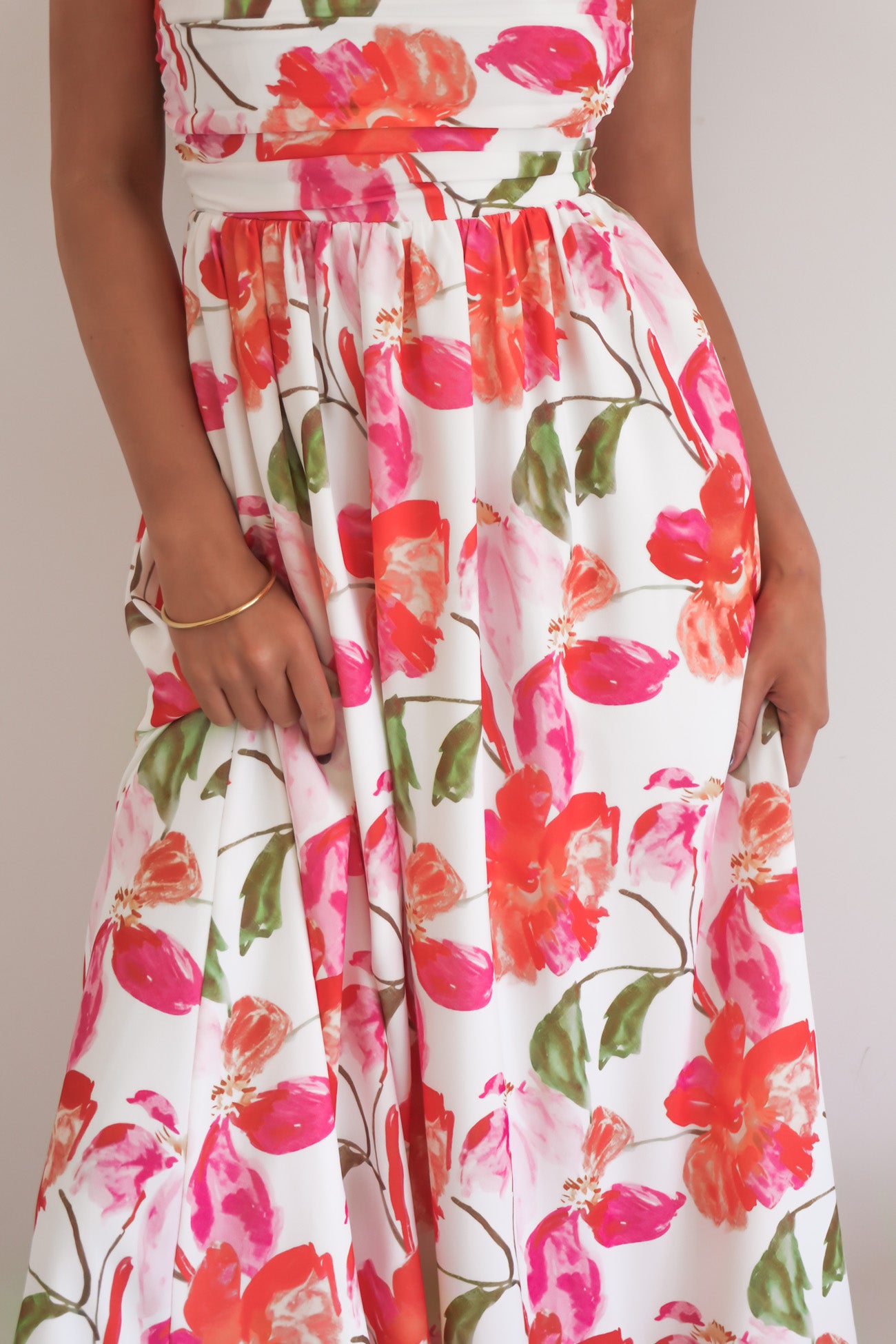 Angelo Midi Dress Pink Floral