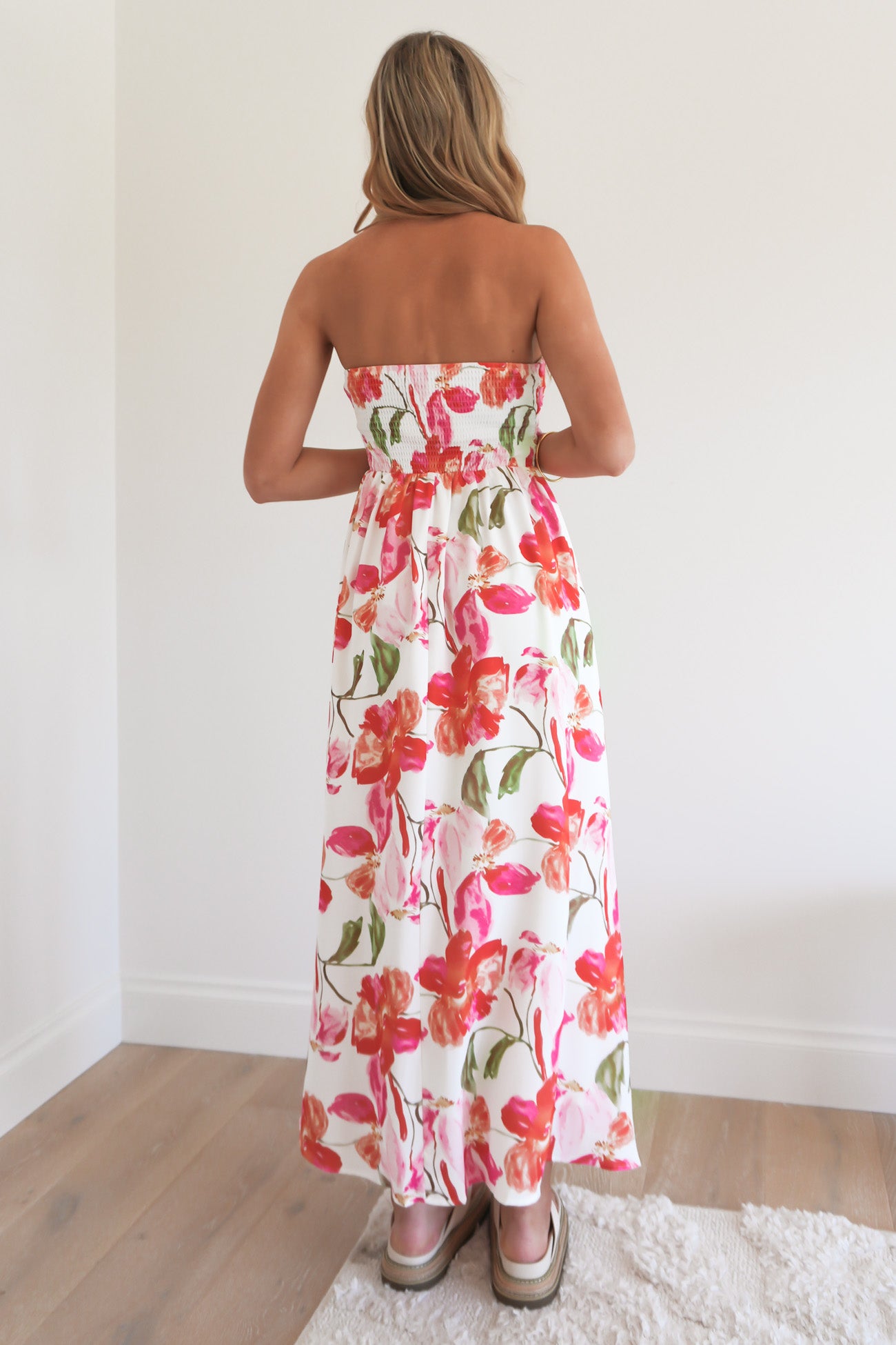 Angelo Midi Dress Pink Floral