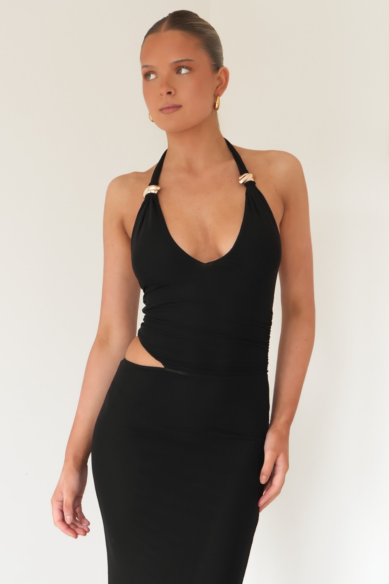 Annabel Halter Maxi Dress Black