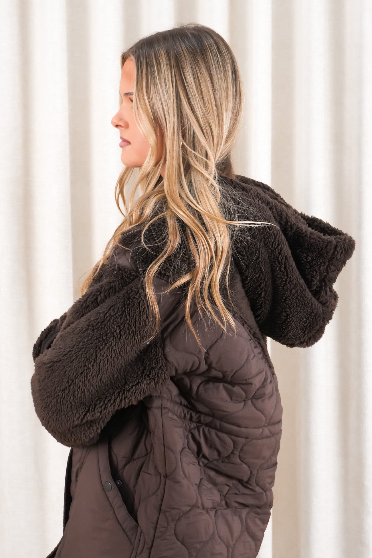 Annabella Longline Anorak Coffee