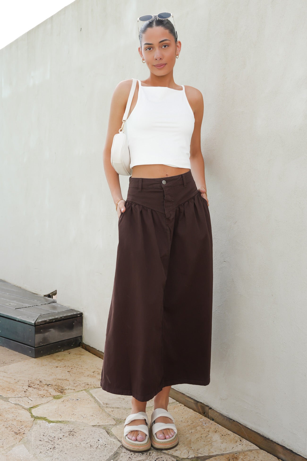 Arlo Maxi Skirt Brown