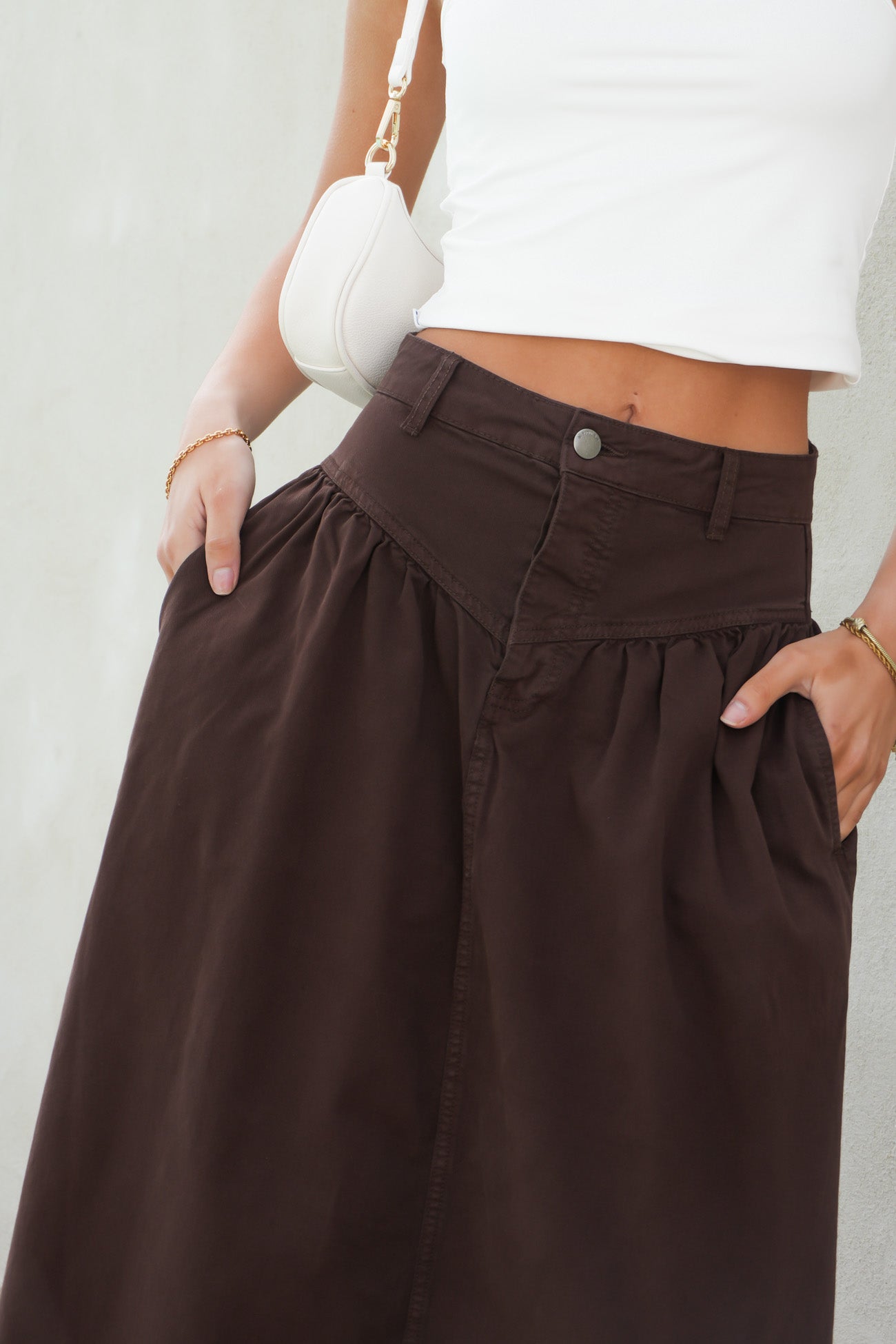 Arlo Maxi Skirt Brown
