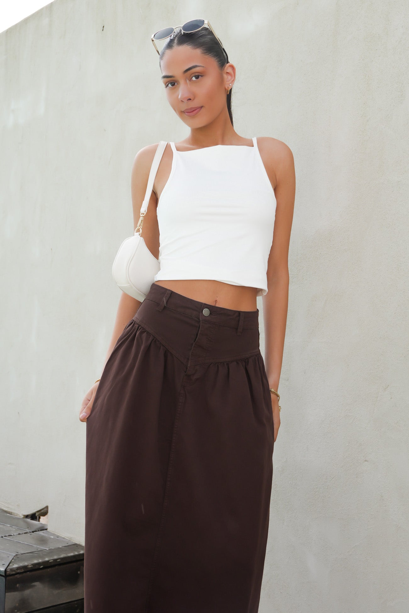 Arlo Maxi Skirt Brown