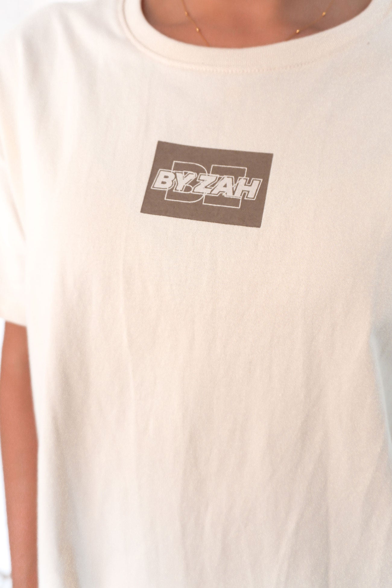 Asher Logo Tee Beige