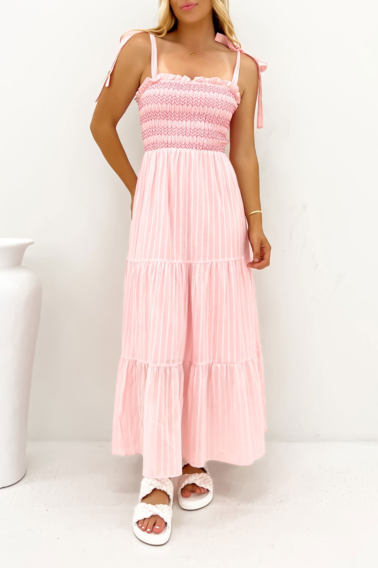 Axel Midi Dress Pink