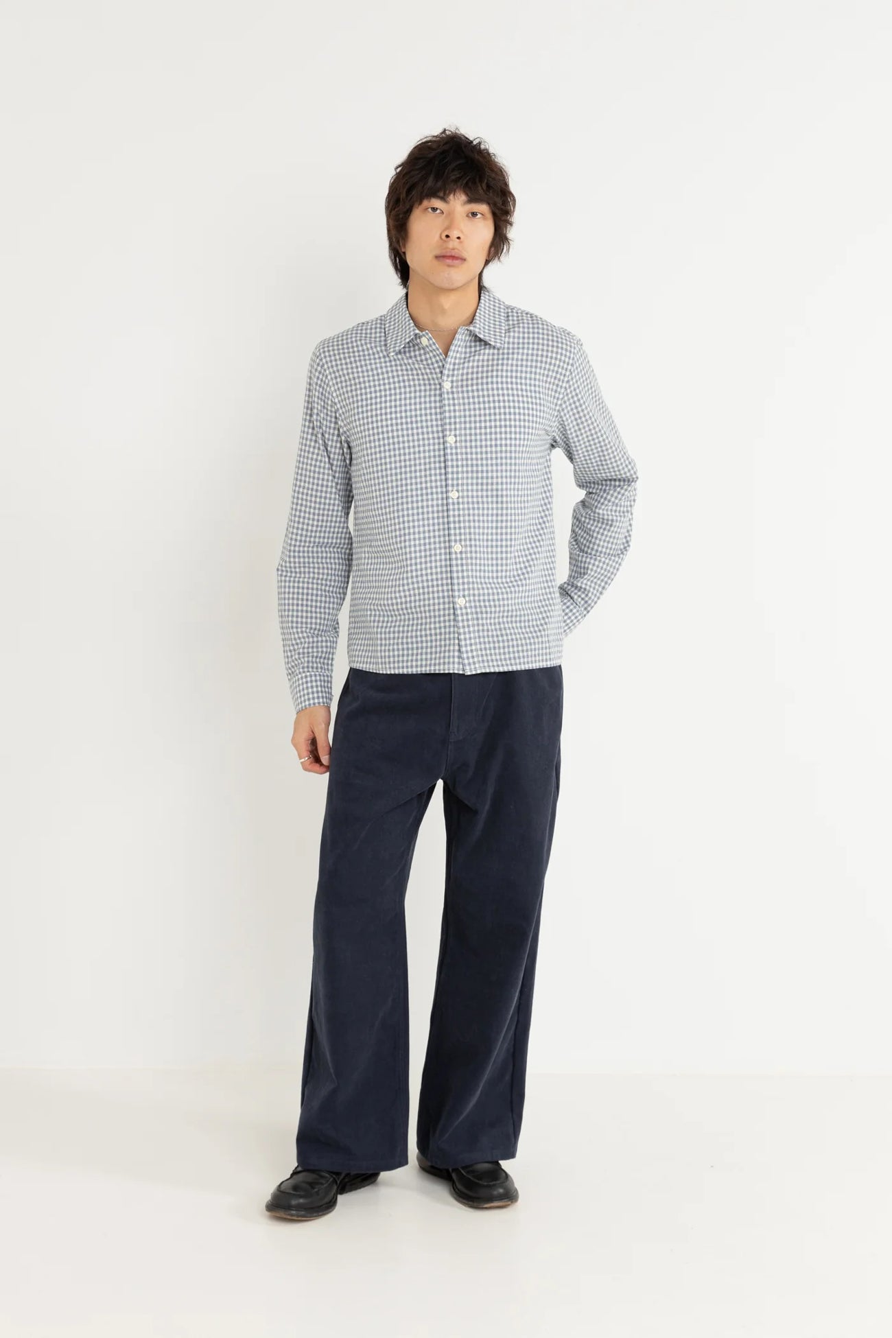 Azul Check Long Sleeve Shirt Blue