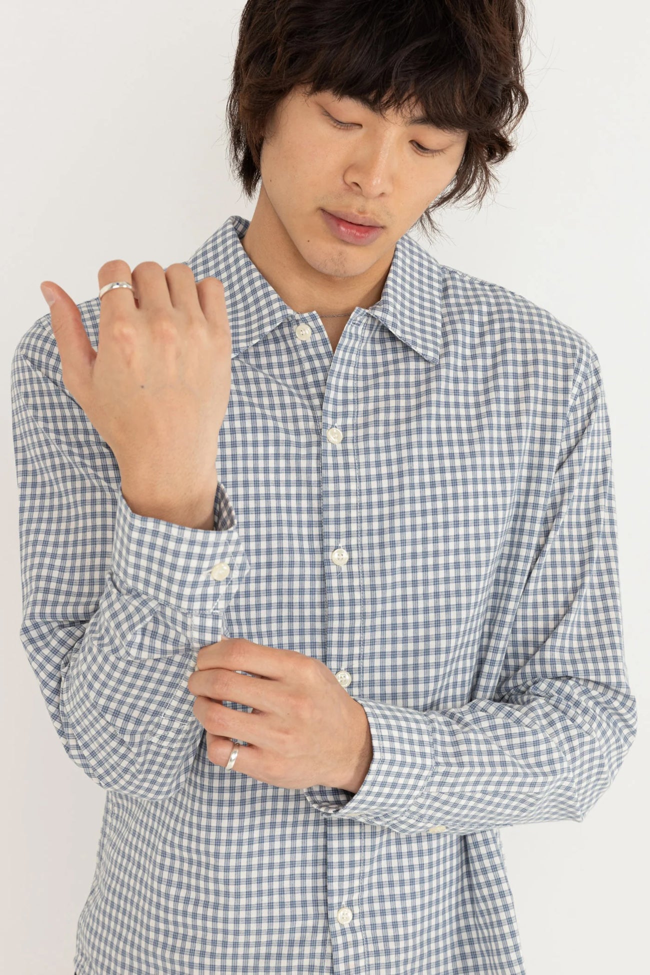 Azul Check Long Sleeve Shirt Blue