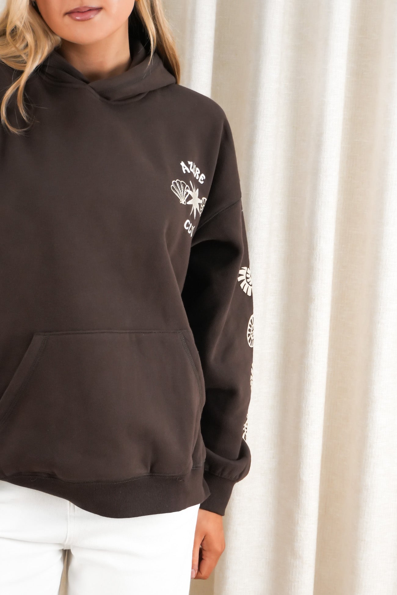 Azure Club Relaxed Hoodie Brown