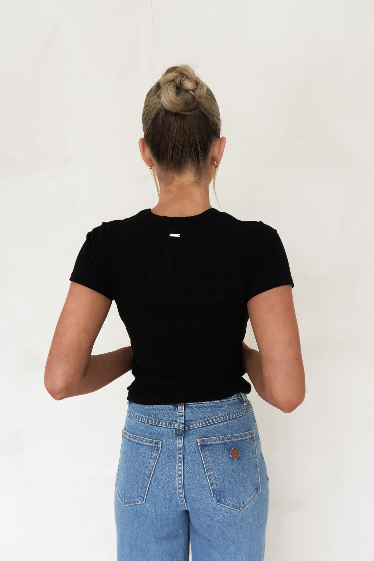 BZ Luxe Rib Tee Black