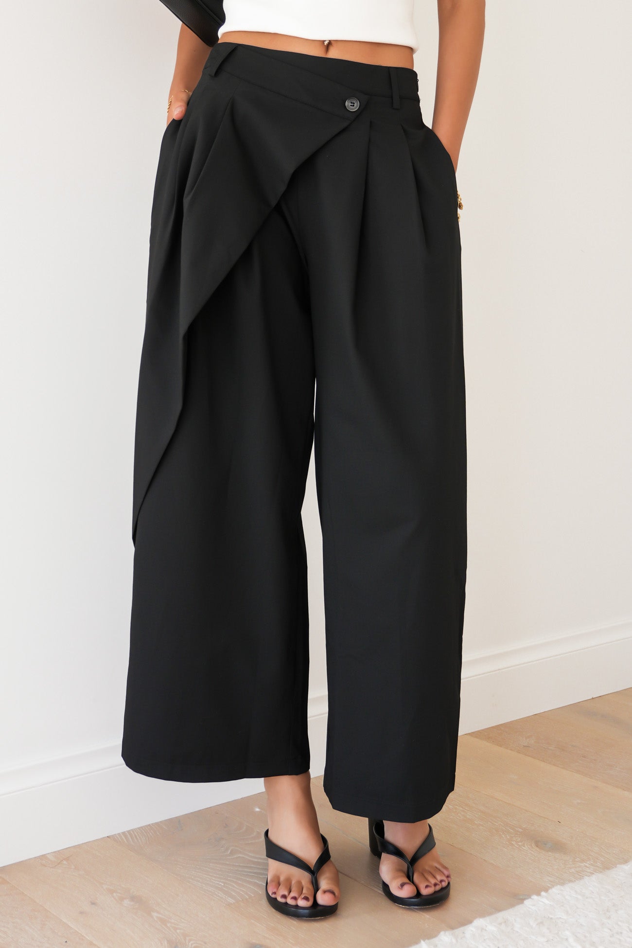 Bailee Asym Pant Black